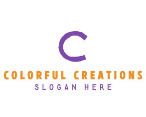 Kids Purple Crayon logo design