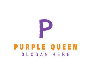 Kids Purple Crayon logo design