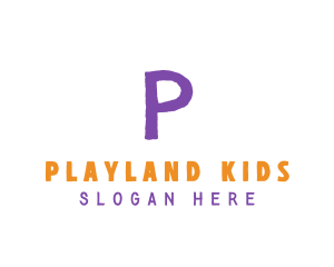 Kids Purple Crayon logo design