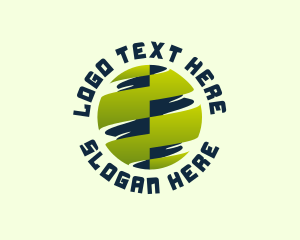 3d - Globe Tech Business logo design