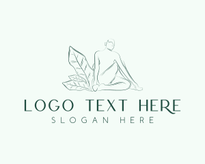 Pose - Yoga Human Stretching logo design