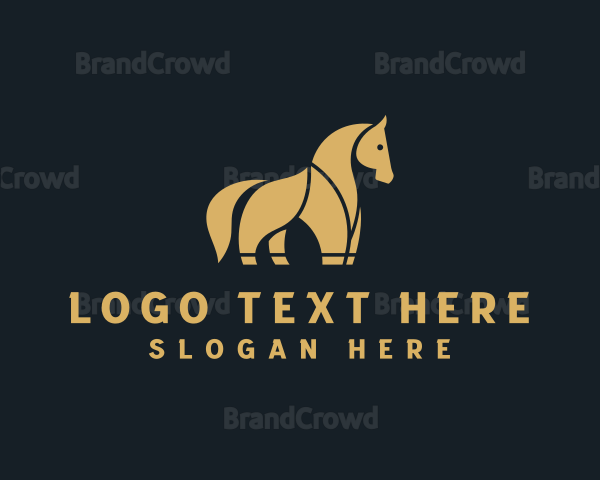 Gold Horse Equestrian Logo