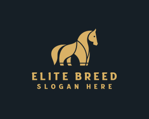 Gold Horse Equestrian  logo design