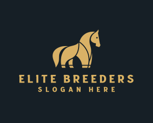 Gold Horse Equestrian  logo design