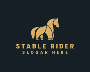 Gold Horse Equestrian  logo design