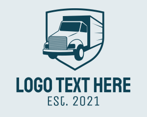 Security - Delivery Transport Truck logo design