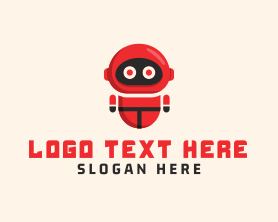Bot - Red Robot logo design
