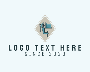 Construction - Diamond Woodwork Clamp logo design