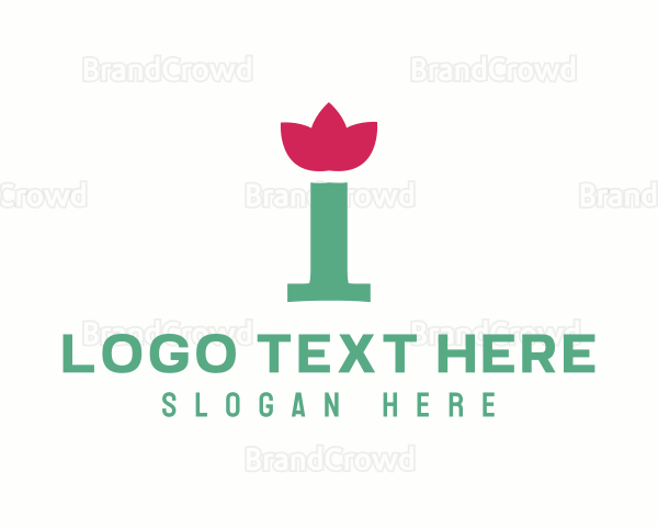 Green & Pink Floral I Logo