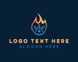 Termal - Fire Ice Temperature logo design
