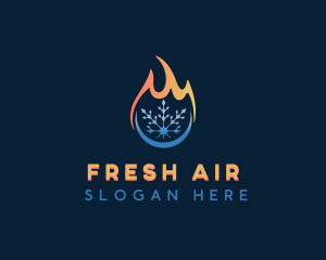 Fire Ice Temperature logo design