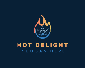 Fire Ice Temperature logo design