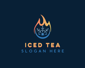 Fire Ice Temperature logo design