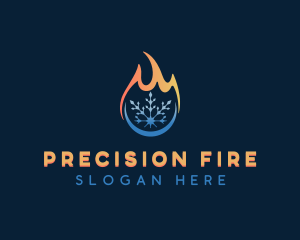 Fire Ice Temperature logo design