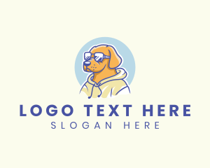 Beach Trip - Cool Shades Dog logo design