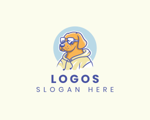 Beach Trip - Cool Shades Dog logo design