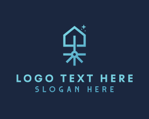 Clean - Clean Broom Housekeeping logo design