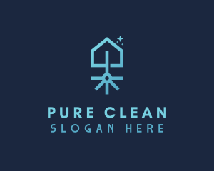 Clean Broom Housekeeping logo design