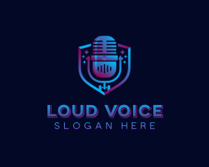 Studio Singer Microphone logo design