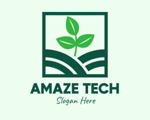 Organic Plant Seedling logo design