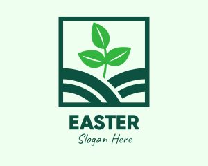 Vegan - Organic Plant Seedling logo design
