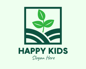 Organic Plant Seedling logo design