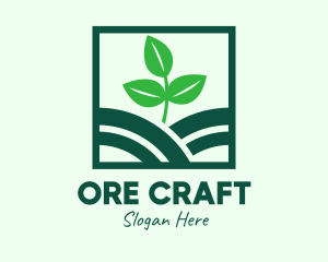 Organic Plant Seedling logo design