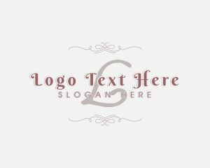 Artistic - Retro Elegant Wedding Ornament logo design