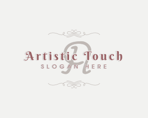 Retro Elegant Wedding Ornament logo design