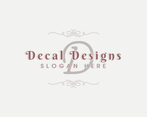 Retro Elegant Wedding Ornament logo design