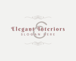 Retro Elegant Wedding Ornament logo design