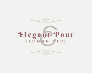 Retro Elegant Wedding Ornament logo design