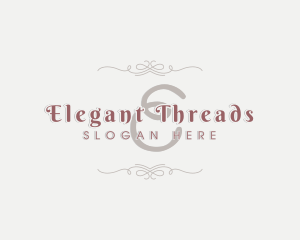 Retro Elegant Wedding Ornament logo design