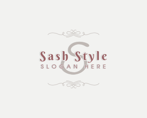 Retro Elegant Wedding Ornament logo design