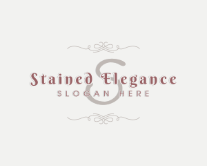 Retro Elegant Wedding Ornament logo design