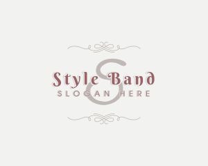 Retro Elegant Wedding Ornament logo design