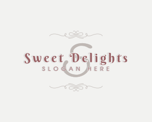 Retro Elegant Wedding Ornament logo design