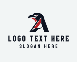 Aviation - Varsity Eagle Letter A logo design