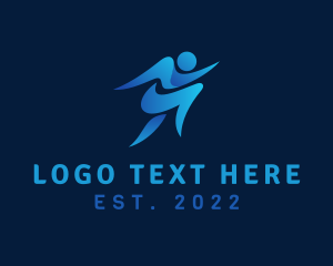 Trainer - Human Athlete Marathon logo design