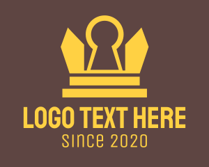 Lux - Golden Key Crown logo design