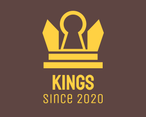 Golden Key Crown logo design