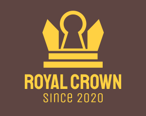 Coronation - Golden Key Crown logo design