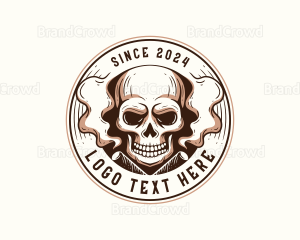 Skull Vaping Smoker Logo