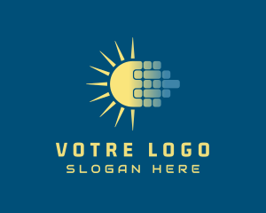 Solar Power Panel Logo