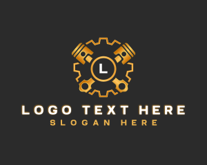 Industrial - Piston Gear Machinery logo design