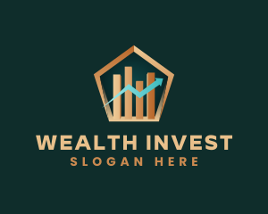 Invest - Finance Stocks Graph logo design