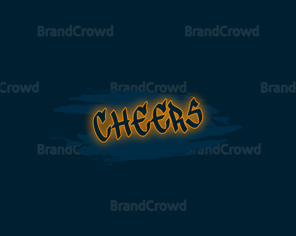 Glowing Graffiti Wordmark Logo