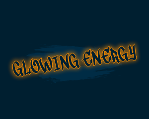 Glowing Graffiti Wordmark logo design