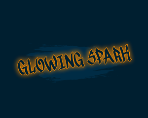 Glowing Graffiti Wordmark logo design