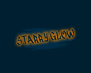 Glowing Graffiti Wordmark logo design